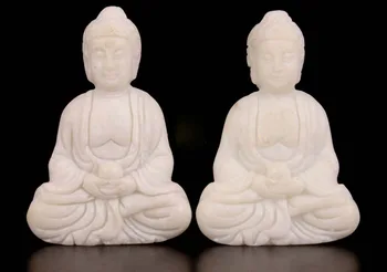 

wholesale 2 PCS SUPERB CHINESE BUDDHIST NETSUKE JADE DECORATIONS COLLECTION