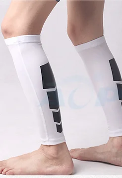 Градиентная компрессионная поддержка икр рукав для Ног Эластичные Спортивные щитки для предотвращения венозных заболеваний варикозное расширение вен ног - Цвет: White