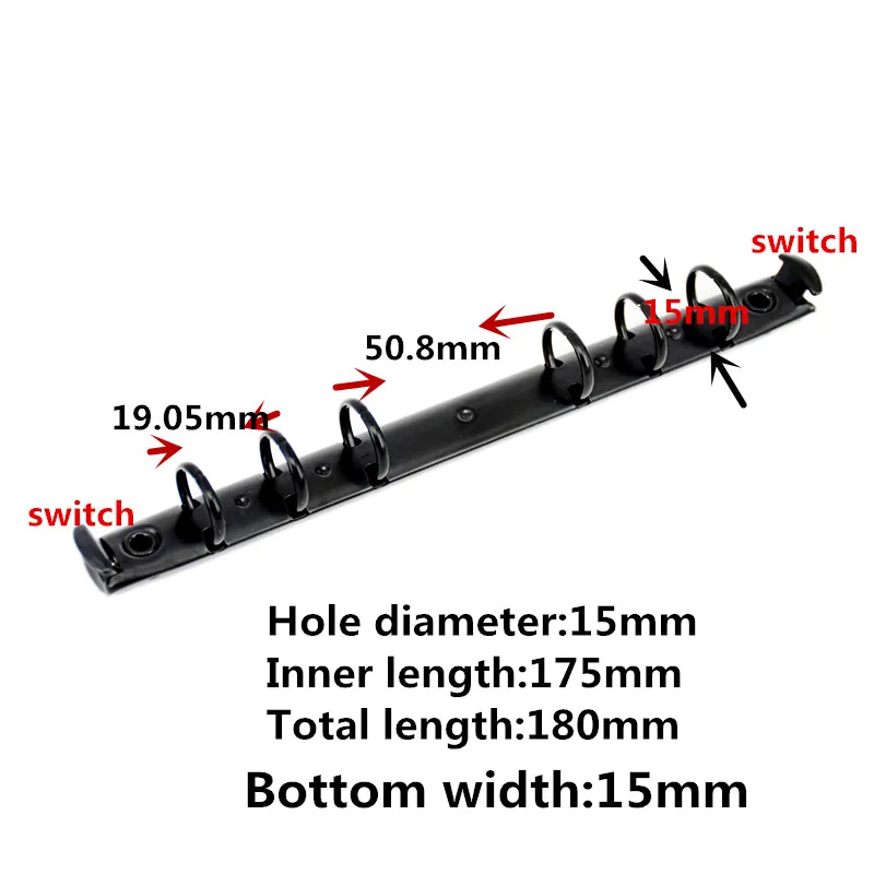 A6 6 отверстий Красочные Металлический винтовой зажим для бумаги с отрывными листами Нержавеющая сталь папка с файлом "сделай сам" Тетрадь папка зажимы зажимное кольцо