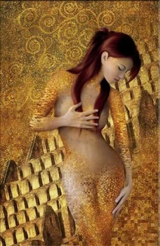 

Artist's Hand-painted Surrealist Oil Painting Cloth: Charming Human Model, Sweet Women's Bedroom Decoration