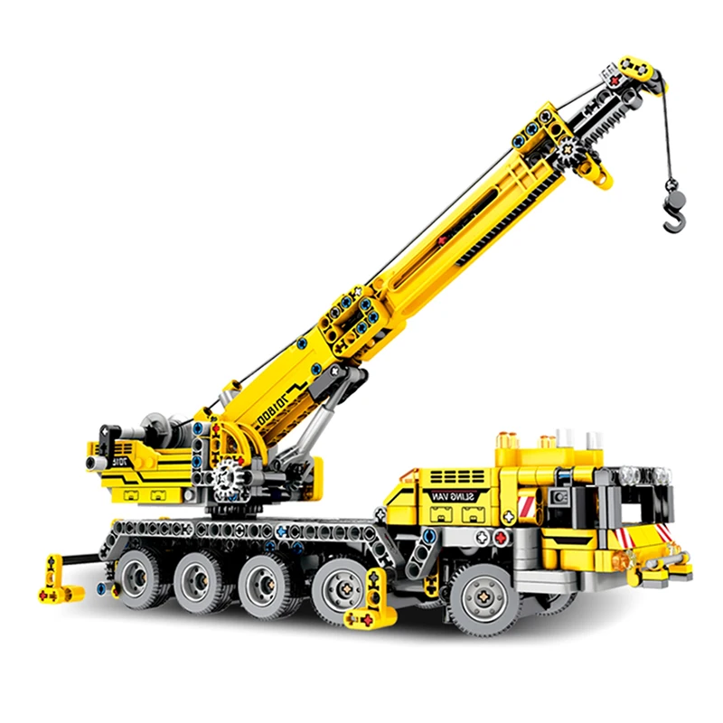 Дешево 665 шт. Technic Engineering подъемный кран строительные блоки совместимы с Legoed Technic enlamten City Bricks игрушки для детей