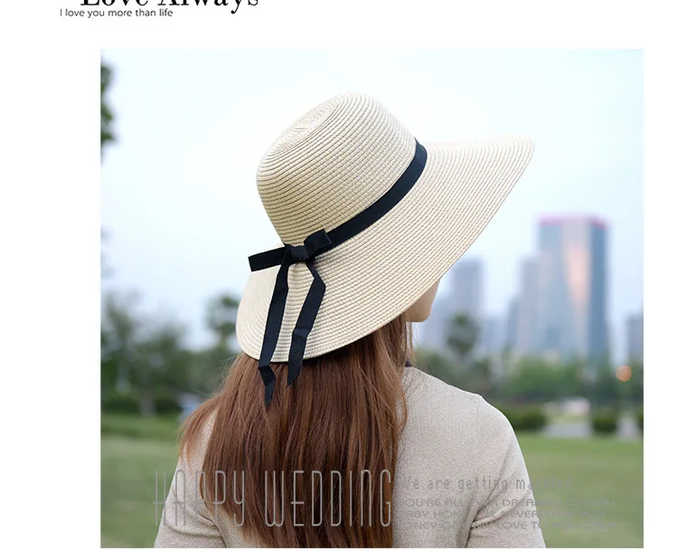 Summer Straw Hat Women Big Wide Brim Beach Hat
