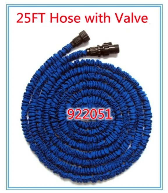 Free shipping Thicken Inner Pipe 25FT Garden water Hose with a valve