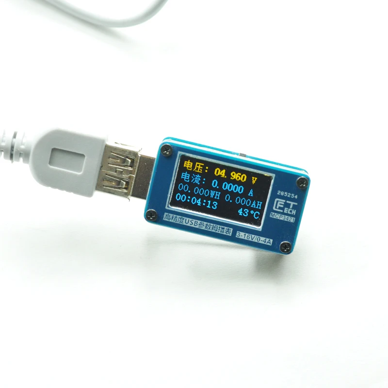 

High Precision oled USB detector voltmeter ammeter power capacity tester meter voltage current mobile resolution 1mV 0.1mA