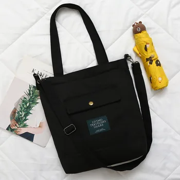 

Women's New Corduroy Canvas Tote Environmental Foldable Shopping Bag Ladies' Shoulder Bag School Books Bag Eco Friendly Handbag