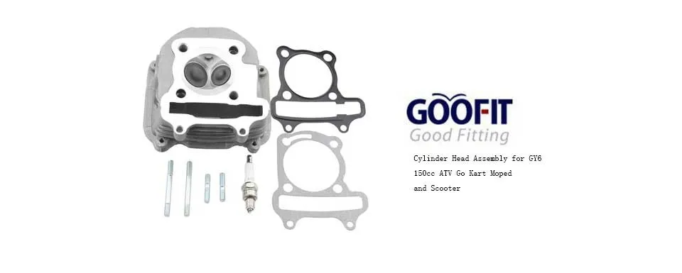 GOOFIT 57,4 мм головки цилиндров в сборе для GY6 150cc ATV Go Kart мопед и скутер K074-030