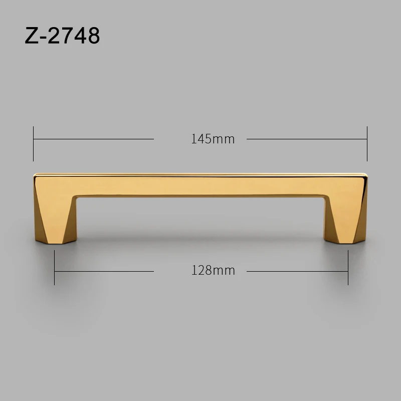 European Style Zinc Alloy Cabinet Knobs and Handles Kitchen Cabinet Handles Drawer/Chest Pulls Hardware/Gold/Yellow Bronze - Цвет: Z-2748-128mm-Gold