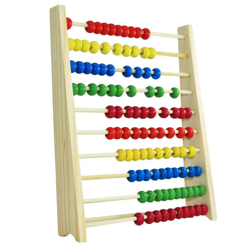 Классическая Детская деревянная мультифункциональная игрушка, красочное математическое число, обучающий инструмент, счеты, вычисление, обучающий блок, головоломка, коробка - Цвет: A2