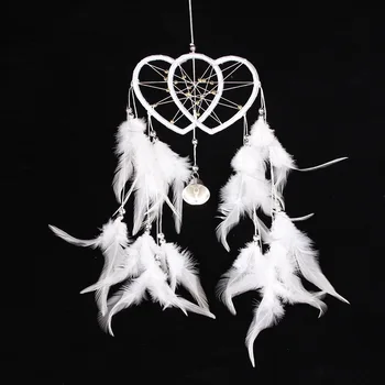 

1- Popular authentic Valentine s day gift exclusive production double peach heart catch dream net wind bell Qixi Festival