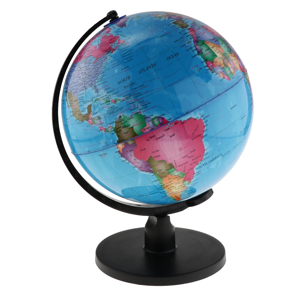 World Map Globe Spinning Interactive World Globe Kids Student Educational Learning Toys Teaching Tools Desk Tabletop Decor