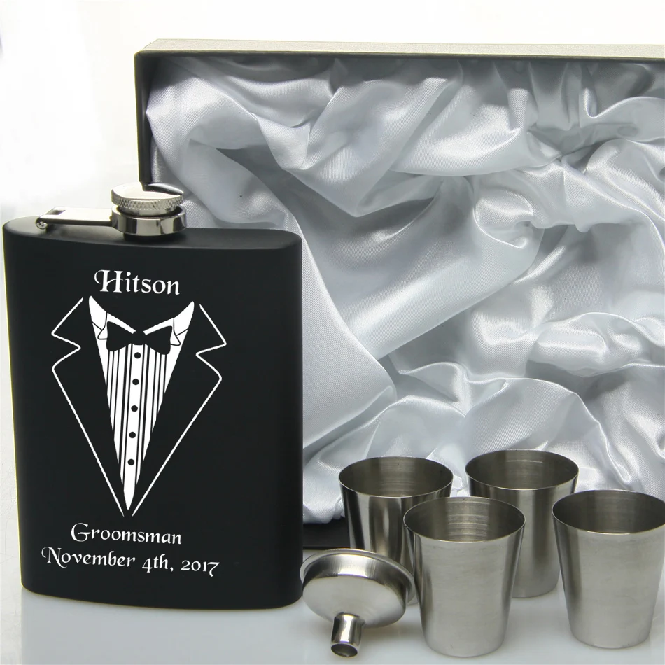 Buy Personalized wedding gift 8oz stainless steel hip