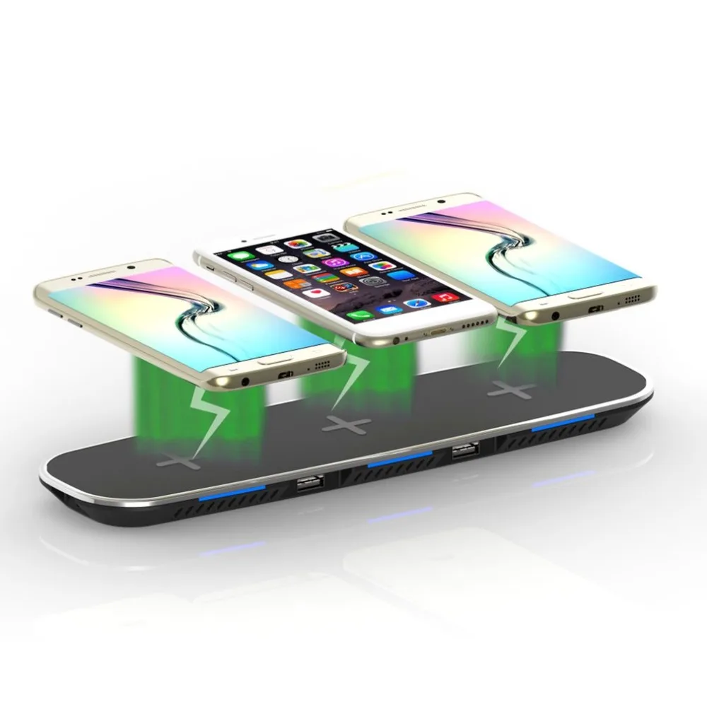 Multifunction 3 in 1 Qi Wireless Charger Portable Cell