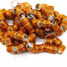 HVTSQGJ 100 шт. гравировка птица кольцо Мини Алюминиевые кольца птицы машина голубь бирки кольца