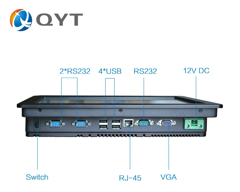 12,1 дюйма безвентиляторный мини промышленный панели ПК сенсорный экран поддержки windows xp/windows 7/8/10 системы