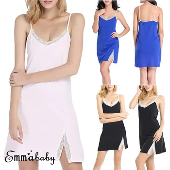

Sexy Ladies Lace Lingerie Solid Sleepwear Womens Babydoll Robe Underwear Night Dress