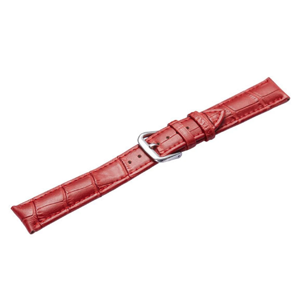 

New Men Women Watch Bands 12/14/16/18//19/20/21/22/24mm Soft Sweatband Leather Watch Strap Steel Buckle Wrist Bands For Clock~