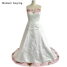 New Collection 2018 A-Line Floral Print Wedding Dresses Beaded Lace Bridal Dress Plus Size Satin Bridal Gowns vestido de noiva