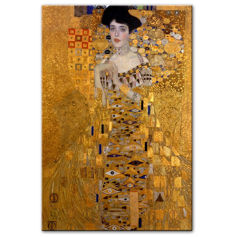 Портрет Adele Bloch Canvas настенные картины Gustav Klimt Kiss репродукции Холст принты для