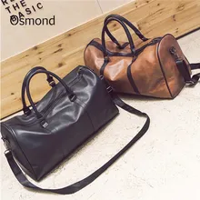 Osmond Дорожная сумка из искусственной кожи для путешествий, мужская женская сумка для багажа, Большая вместительная сумка для багажа, сумка большого размера, сумка на плечо