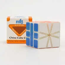 MF8 квадратный-1 кв-1, Магический кубик, V3 Поворотная головоломка, черный/белый база ПВХ стикер детские образовательные игрушки