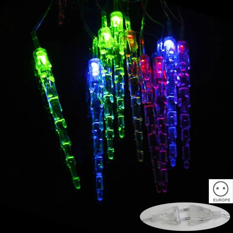5M 28 LED Waterproof RGB Icicle Pendants String Lights Outdoor Fairy Light for Garden Party Christmas