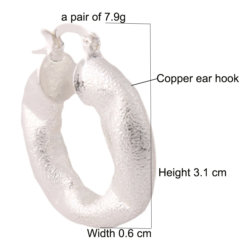 NeeFu WoFu медные серьги siver металлические брендовые marque boucle doreil большие Brinco Orecchino di