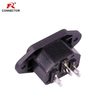 

50pcs 3Pins DC AC Power Panel Mounted Connector 250V 10A Power Plug Socket