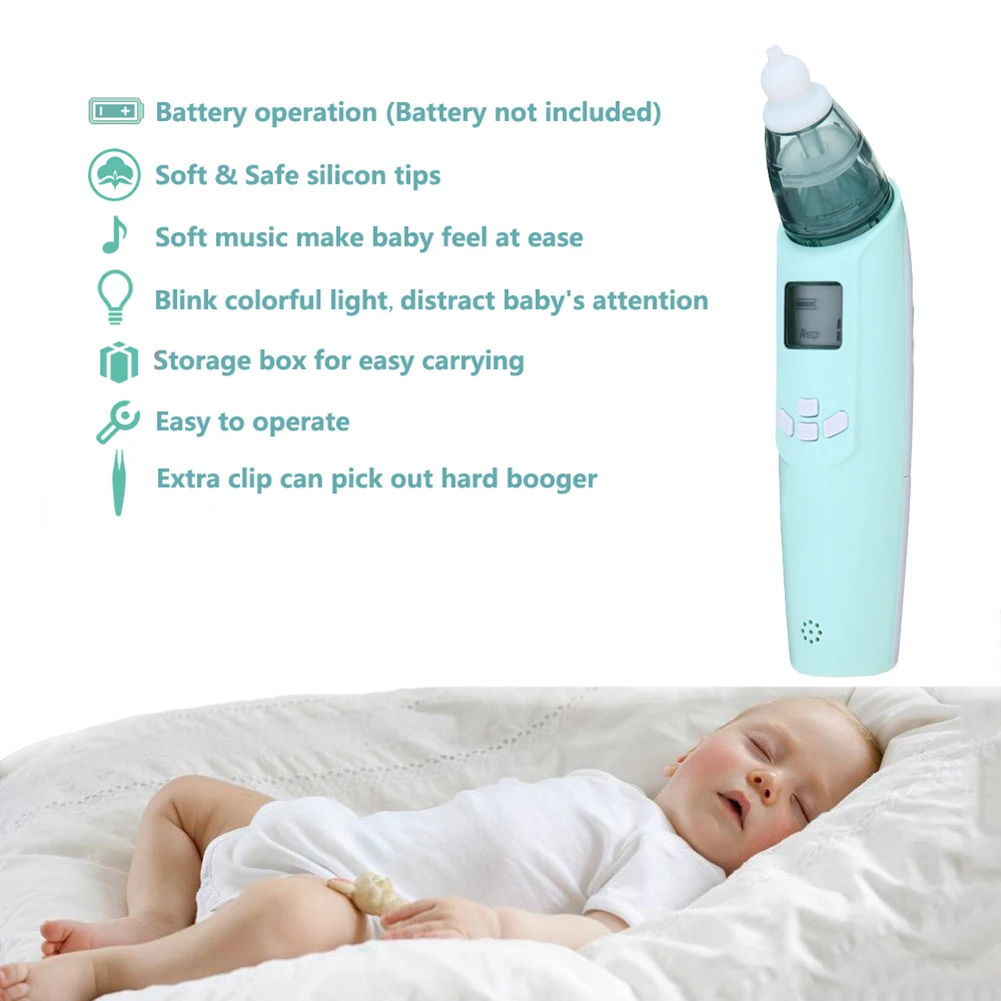 Новейшая Детская безопасность Электрический носовой аспиратор ЖК-экран безопасный гигиенический очиститель носа всасывание для новорожденных малышей