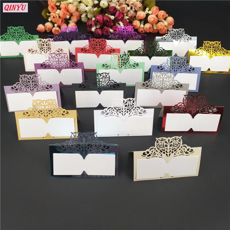

10/50/100 Pcs/lot Laser Cut Wedding Party Table Name Card Seating Wedding Birthday Party Bridal Shower Table Decorations 7z