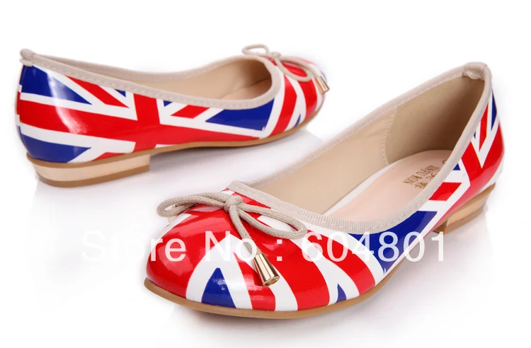 union jack ballet flats