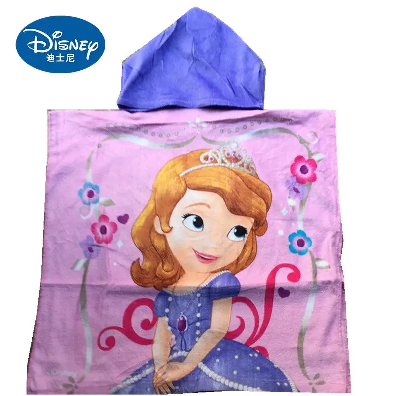 Disney Cartoon McQueen Car Hooded Bath Towel for Beach Pool Swim Shower Boys Girls Children Soft Absortbent Cotton Poncho Towel - Цвет: Sophia