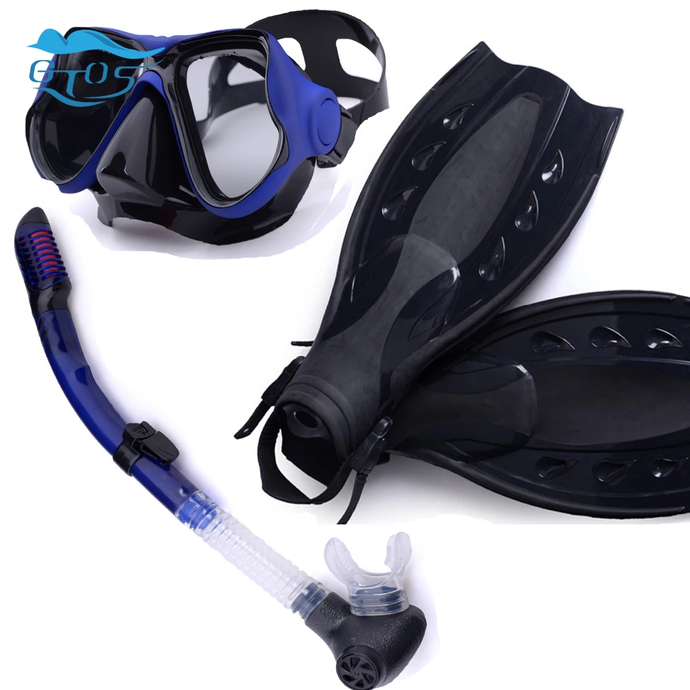 Снаряжение для подводного плавания, набор из 3 предметов, маска для дайвинга и трубка, Флиппер, комплект, маска, комплект для подводного плавания для взрослых