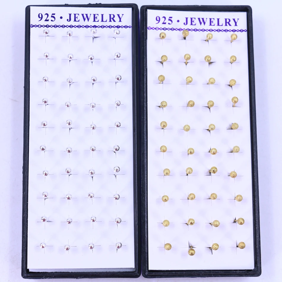 

Factory Fashion Jewelry Mini Small Earrings 3mm Matt Copper Ball Ear Studs 20pairs
