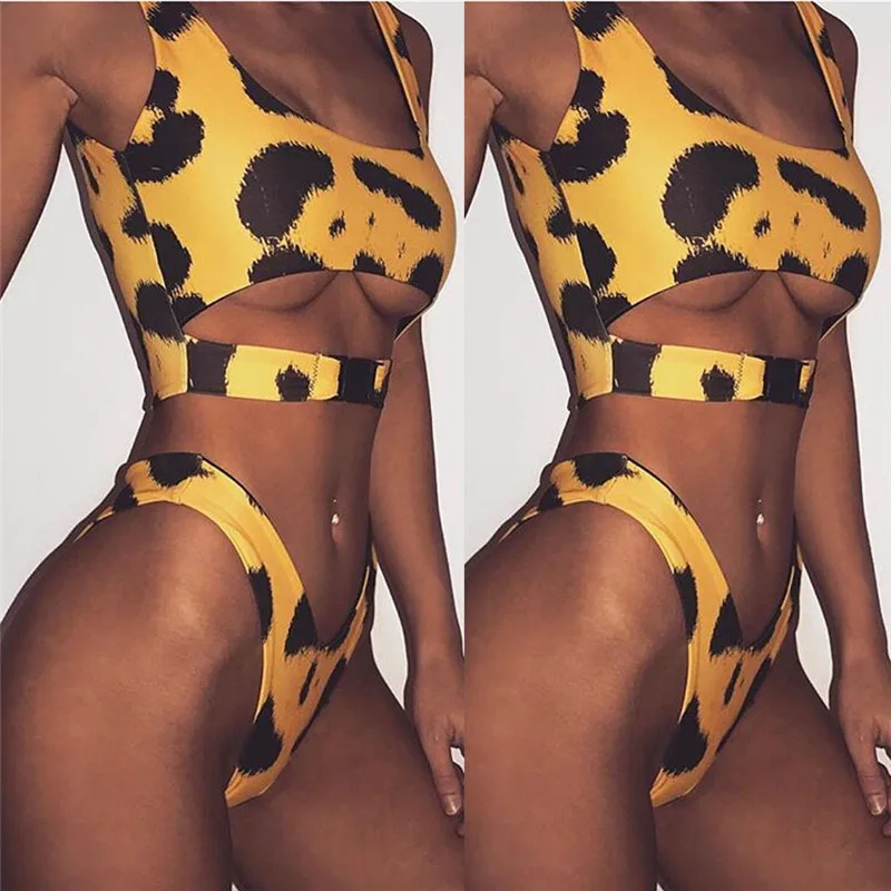 

Sexy Bikini Swimwear 2018 Women Push Up Swimsuit High Waisted Bathing Suit Floral Biquini Two Piece Bikinis Tankini Drop