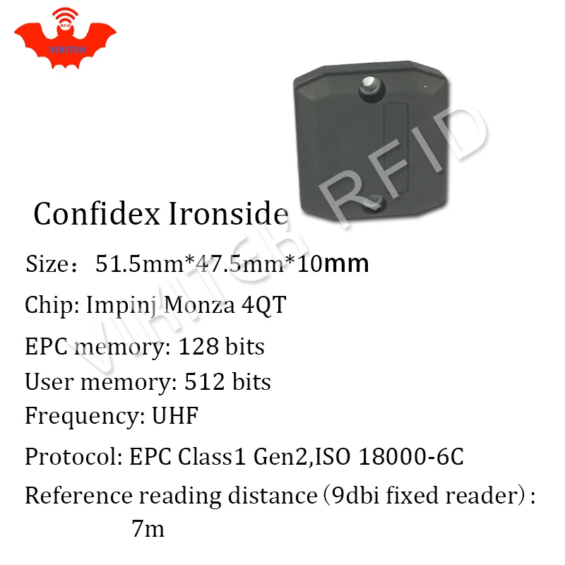 UHF RFID Анти-металлический тег confidex ironside 915 МГц 868 МГц Impinj Monza4QT EPCC1G2 6C прочный АБС смарт-карта пассивные RFID метки