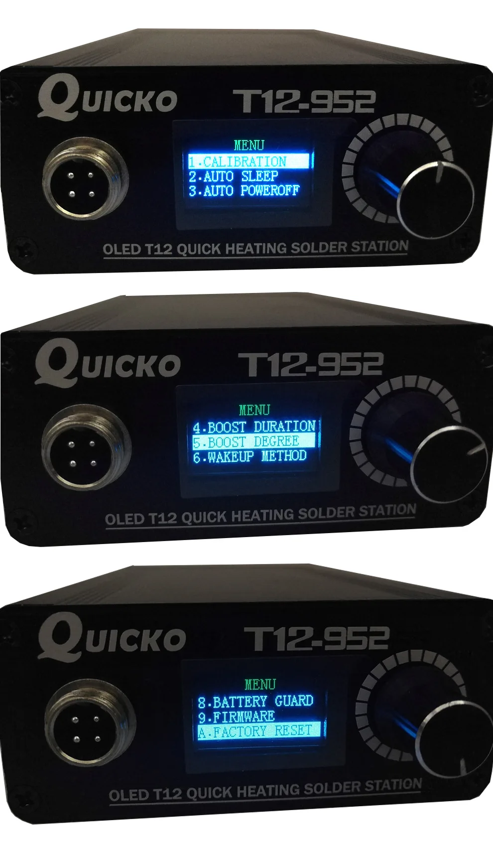 T12 электронная паяльная станция Утюг с ЖК-цифровым дисплеем сварочный Утюг быстрый нагрев паяльная станция для BGA QUICKO T12-952