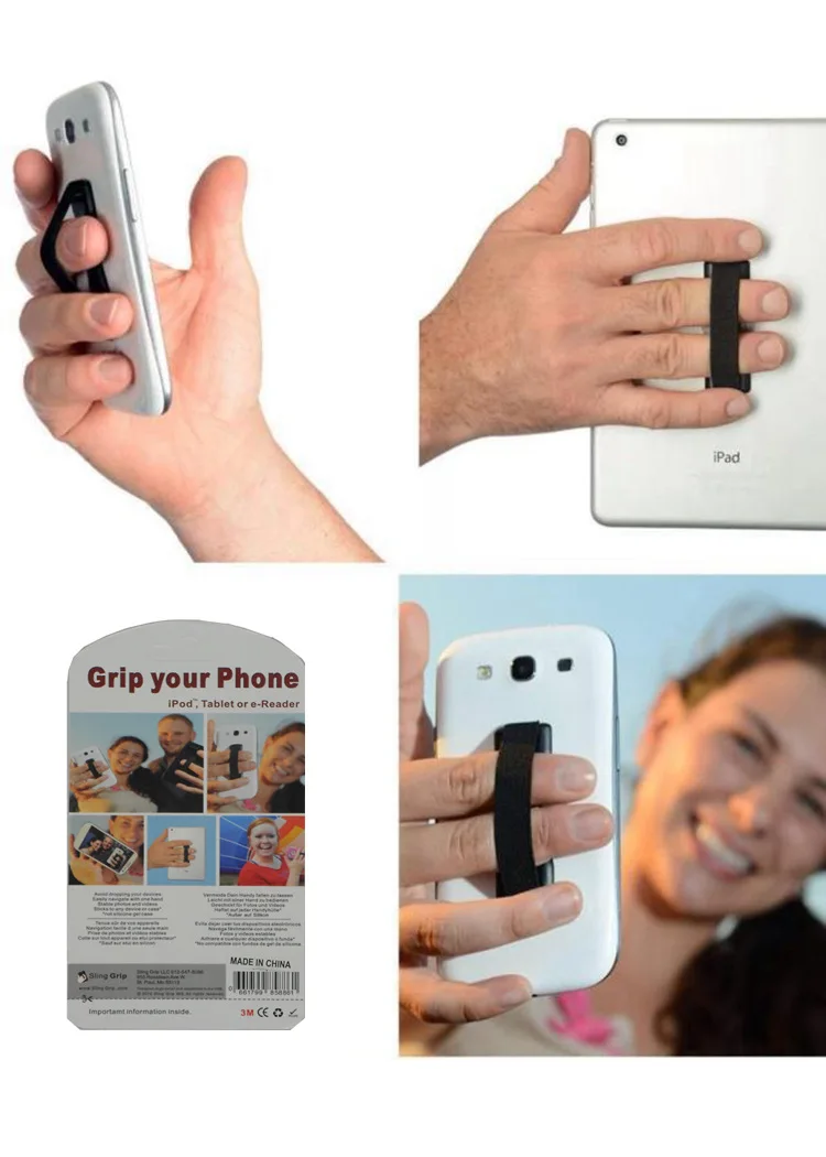 

5pcs/lot 9 colors Universal Mobile Phone Finger Holder Cell Phone Sling Rubber Grip One Handed Anti slip Tablet Phone Holder