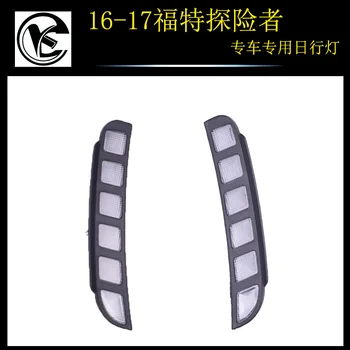 

For Ford Explorer 2016 2017,Yellow Turn Signal Function Waterproof ABS Car LED DRL 12V LED Daytime Running Light Daylight SNCN