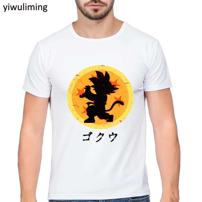 Новейшая футболка с драконом и мячом Супер Saiyan Dragonball Z Dbz Son Goku Vegeta мужские топы для