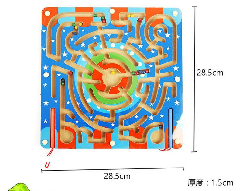 Деревянный магнитный лабиринт игра ходячие бусины доска лабиринта шахматы интеллектуальные игры Детские игрушки 11 дизайнов Aniamls MT52