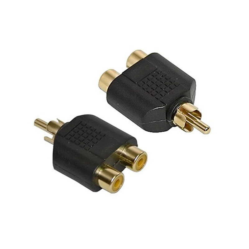 2 шт./лот 1 в Phono Splitter/Joiner адаптер RCA розетки разъем AV аудио видео Y сплиттер адаптер|2