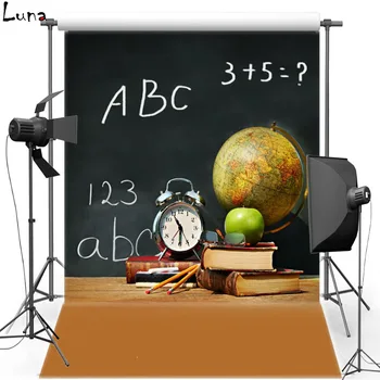 

MEHOFOTO New Fabric Polyester Photography Background For Student Globe Blackboard Vinyl Background For Kids Photo Studio 2164