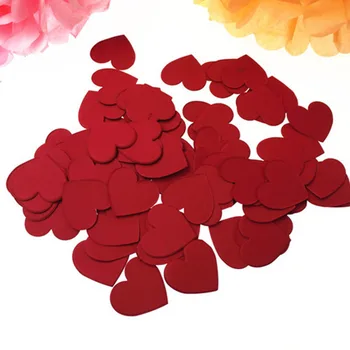 

Love Confett Decorative Supplies 100PCS/PACK Sprinkle Romantic Wedding Party Rtificial Throwing Petals Colorful Heart-Shaped