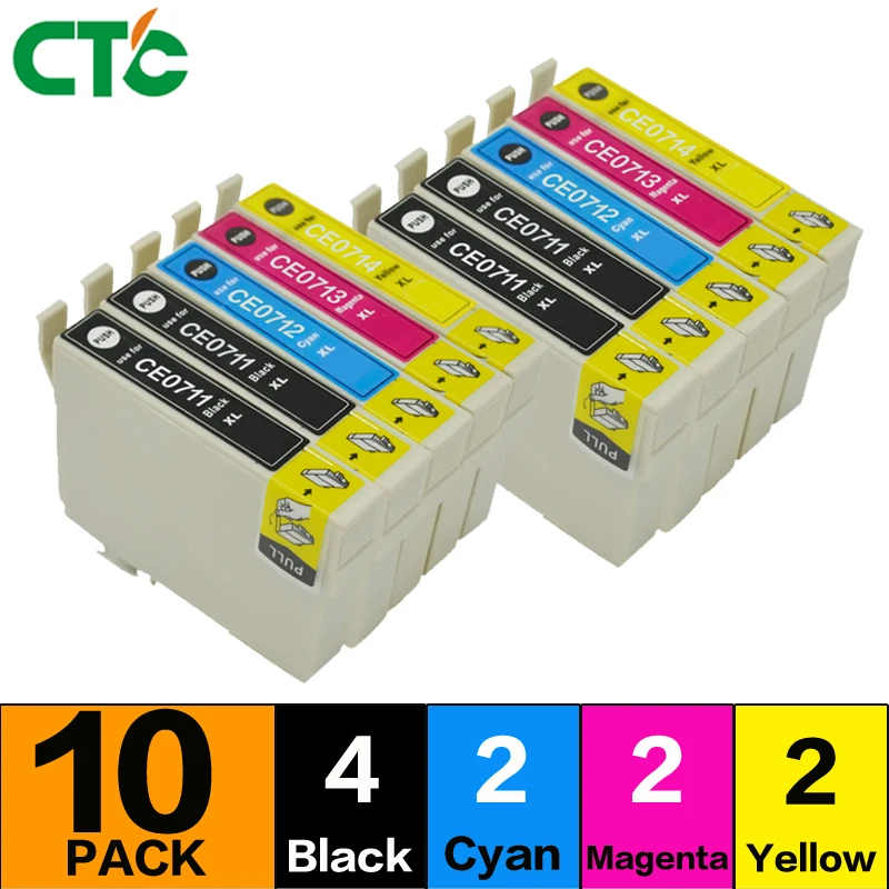 10 T0715 чернильные картриджи совместимые с T0711 T0712 T0713 T0714 Stylus Office B40W BX310FN BX600FW BX610FW SX610FW