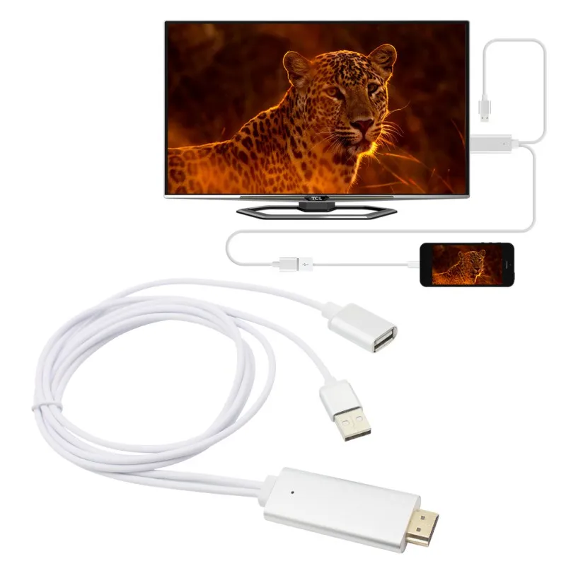 EDAL HDMI кабель HDTV адаптера AV 8 Pin/Micro USB к 1080P для iPhone 5 6 S Plus Android Samsung Xiaomi LG|Кабели HDMI| |