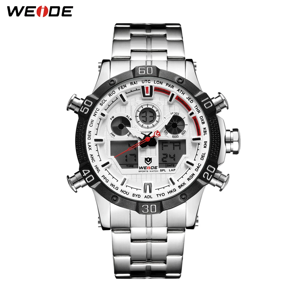 WEIDE кварцевые спортивные наручные часы повседневные Оригинальные мужские 2019