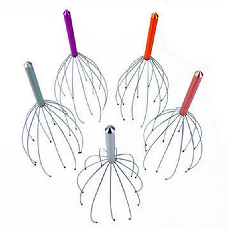 

1Pcs Head Massager Hand Held Scalp Head Massager Stainless Steel New Best Deal Random Color Free Shipping