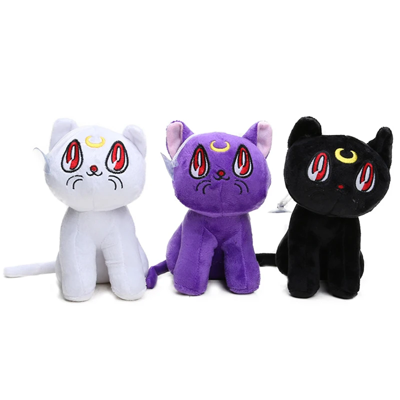 

1pc 18cm Kawaii Japan Anime Sailor Moon Crystal Cat Luna Plush Toys Stuffed Animal Cat Plush Doll Baby Kids Lovely Birthday Gift