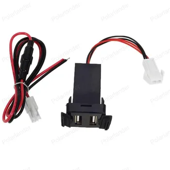 

for Toyota 5V 2.1A Cell Phone Car Charger Dual USB Port Socket auto mni adapter