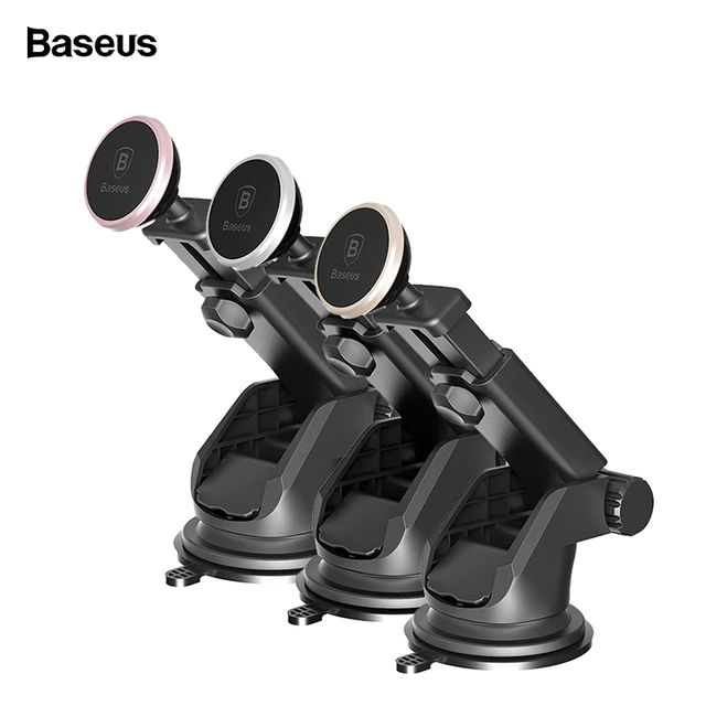Baseus Telescopic Car Phone Holder For iPhone Xs Max X 8 Car Windshield Dashboard Mount Magnetic Cell Mobile Phone Holder Stand